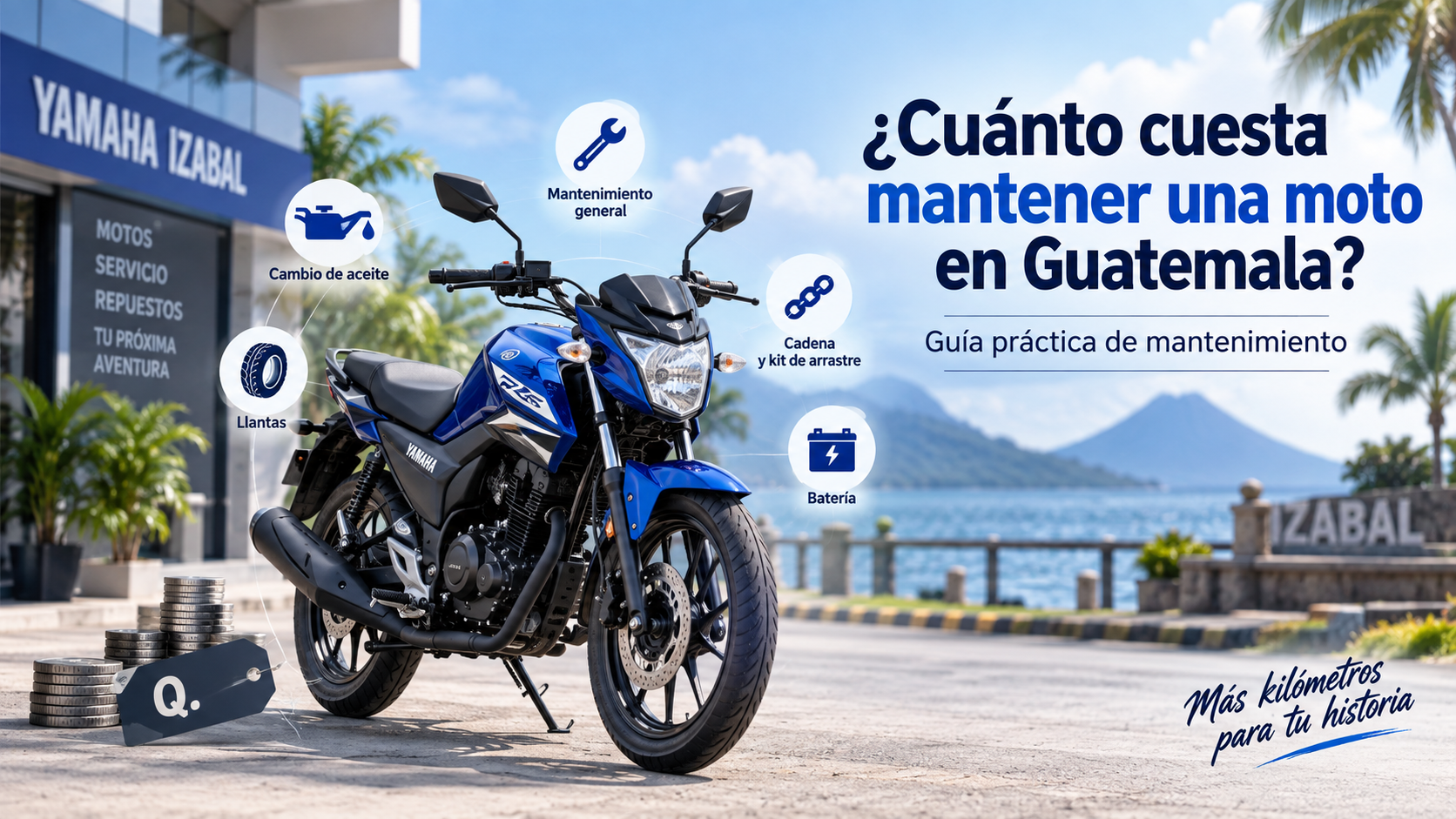 cuánto cuesta mantener una moto en Guatemala